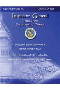 Exposure to Sodium Dichromate at Qarmat Ali Iraq in 2003