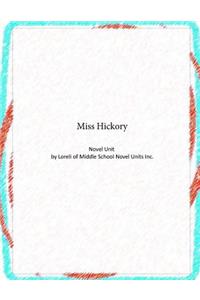 Miss Hickory Novel Unit