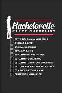 Bachelorette party checklist: 6x9 Bachelorette party - blank with numbers paper - notebook - notes