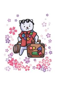 Vacation Case Flower Cat Notebook