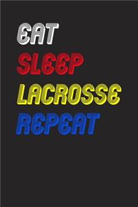 Eat Sleep lacrosse Repeat Notebook Fan Sport Gift