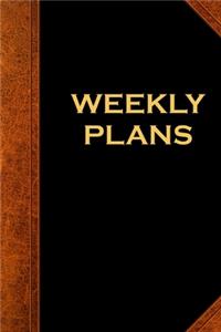 2020 Weekly Plans Simple Vintage Image Style Design