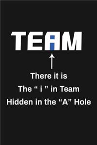 There It Is The I In Team Hidden In The A Hole
