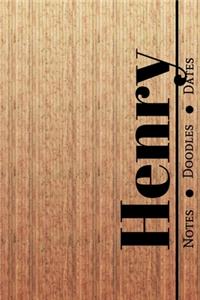 Manly Masculine Notebook with Personalized Monogram Henry
