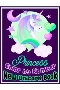 Princess Color by Number New Unicorn Book
