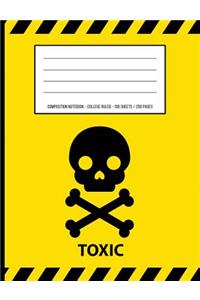 Toxic Warning Periodic Table Chemistry Composition Notebook