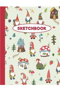 Sketchbook: Gnome Forest Village: 120 Pages of 8.5