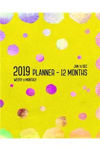 Planner 2019 12 Months