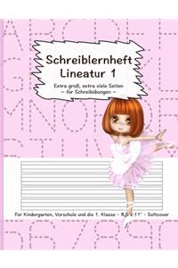 Schreiblernheft Lineatur 1