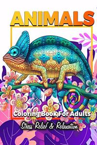 Animals Adult Coloring Book