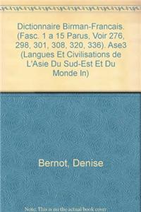Dictionnaire Birman-Francais. Fasc. 1