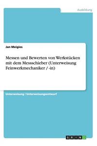 Messen und Bewerten von Werkstücken mit dem Messschieber (Unterweisung Feinwerkmechaniker / -in)