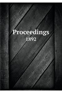 Proceedings 1892