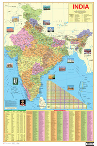Charts: India Map  ( Wall Map)