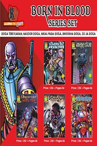 Raj comics by sanjay gupta | Born In Blood | Born In Blood Collection Set | Doga Tere Karan, Nasoor Doga, Nikal Pada Doga, Bhookha Doga, So Ja Doga|Paperback |