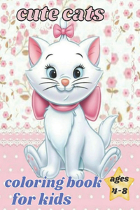 cute cats coloring book for kids ages 4-8