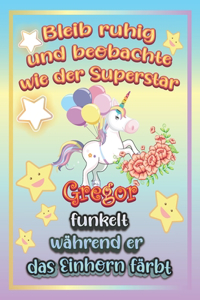 Bleib ruhig und beobachte wie Superstar Gregor funkelt während sie das Einhorn färbt