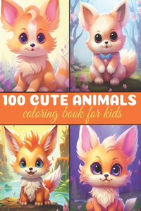 100 Cute Animal Coloring Book for kids