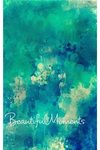 Beautiful Moments Blank Page Write In Journal (Green Abstract)