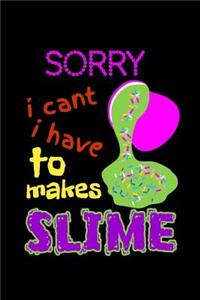 Sorry I Cant I Have to Makes Slime