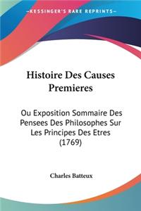 Histoire Des Causes Premieres