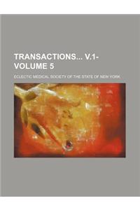 Transactions V.1- Volume 5