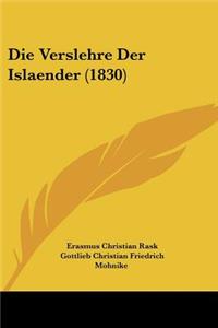 Verslehre Der Islaender (1830)