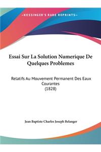 Essai Sur La Solution Numerique de Quelques Problemes