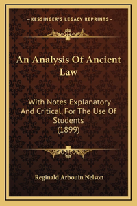 An Analysis Of Ancient Law