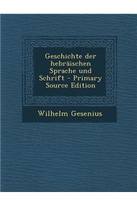 Geschichte Der Hebraischen Sprache Und Schrift - Primary Source Edition