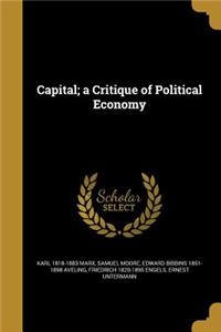 Capital; A Critique of Political Economy