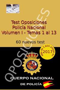Test Oposiciones Policia Nacional: Volumen I - Temas 1 Al 13