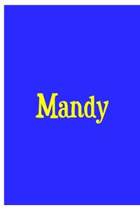 Mandy - Blue Personalized Notebook / Extended Lined Pages / Soft Matte Cover