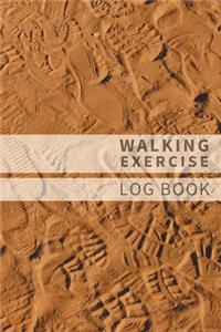 Walking Exercise Log Book Footprints in the Sand