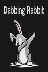 Dabbing Rabbit Notebook, 6x9 Inch, 100 Page, Blank Lined, College Ruled Journal - Bunny Gift for a rabbit mom, bunny birthday party, rabbit gift, notebook, rabbit journal