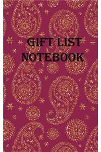 Gift List Notebook