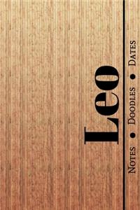 Manly Masculine Notebook with Personalized Monogram Leo