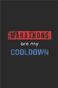 Marathons Are My Cool Down: Triathlon Notebook, Blank Lined (6" x 9" - 120 pages) Sports and Recreations Themed Notebook for Daily Journal, Diary, and Gift