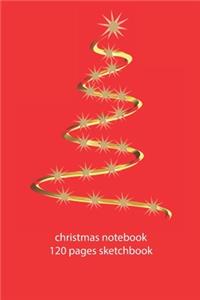 christmas notebook 120 pages sketchbook