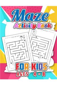 Maze Activity Book For Kids Age 4-8