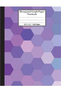 Hexagonal Graph Paper Notebook. 8.5