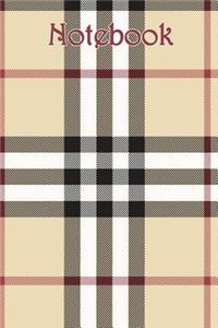 Notebook: Tartan, Cream - Bespoke, Personalised Books. Contact Us If You Would Like Your Own Image, Name or Other Text on a Book.