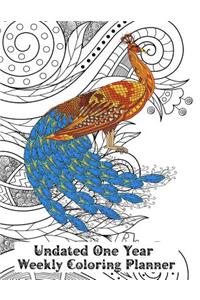 Undated One Year Weekly Coloring Planner