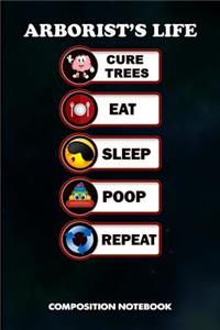 Arborist's Life Cure Trees Eat Sleep Poop Repeat