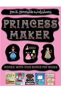 Pre K Printable Worksheets (Princess Maker - Cut and Paste)