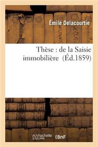 Thèse: de la Saisie Immobilière