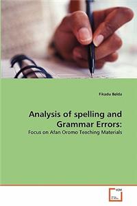 Analysis of spelling and Grammar Errors