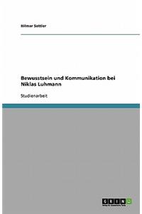 Bewusstsein Und Kommunikation Bei Niklas Luhmann