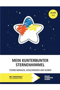 Mein kunterbunter Sternenhimmel - Sterne bemalen, ausschneiden und kleben