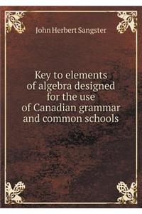 Key to elements of algebra designed for the use of Canadian grammar and common schools